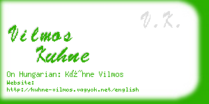 vilmos kuhne business card